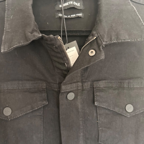 Kenneth Cole Black Denim Jacket Large BRAND NEW WITH TAGS - Picture 7 of 7